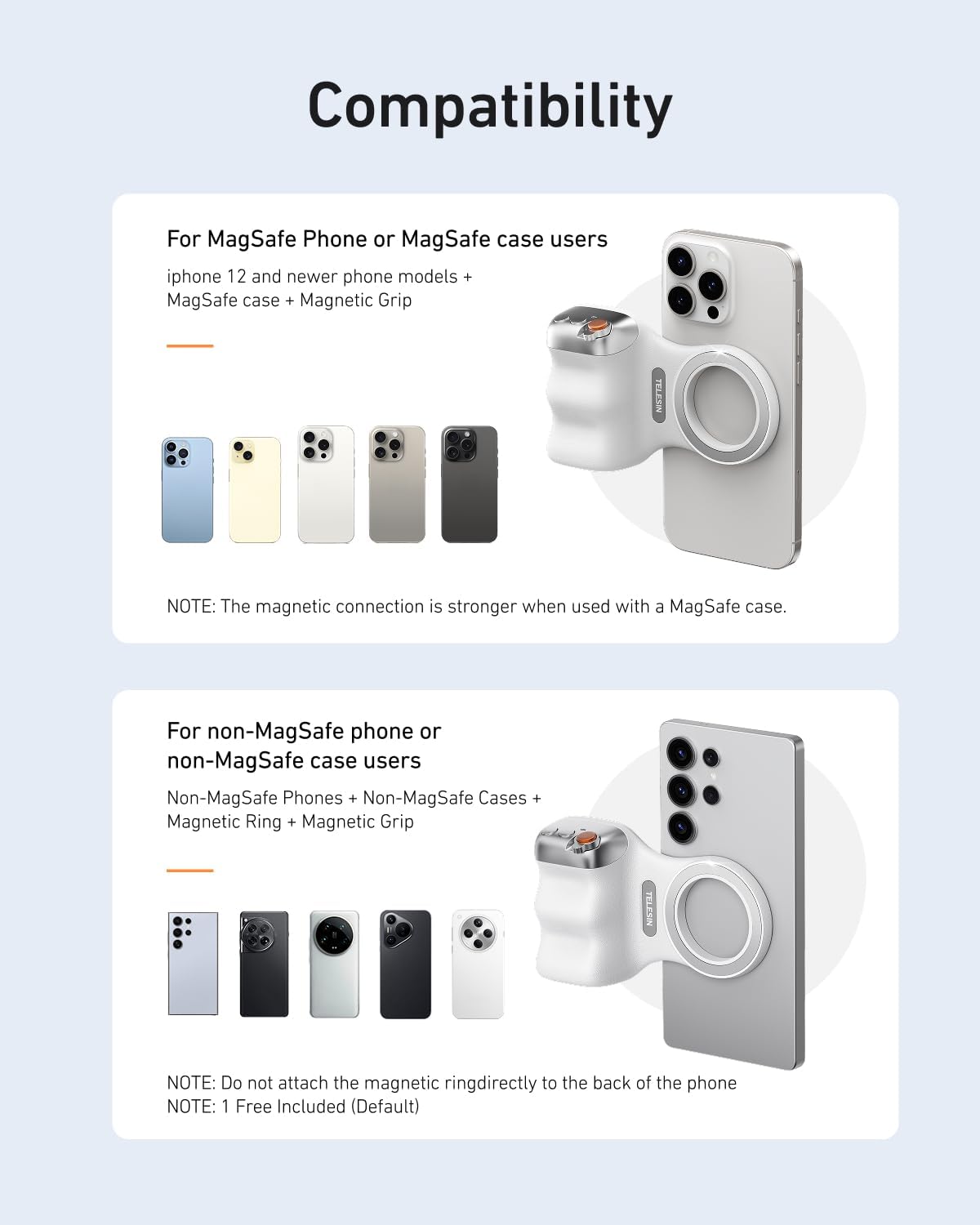 Magnetic Camera Grip